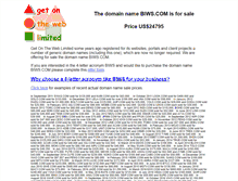 Tablet Screenshot of biws.com